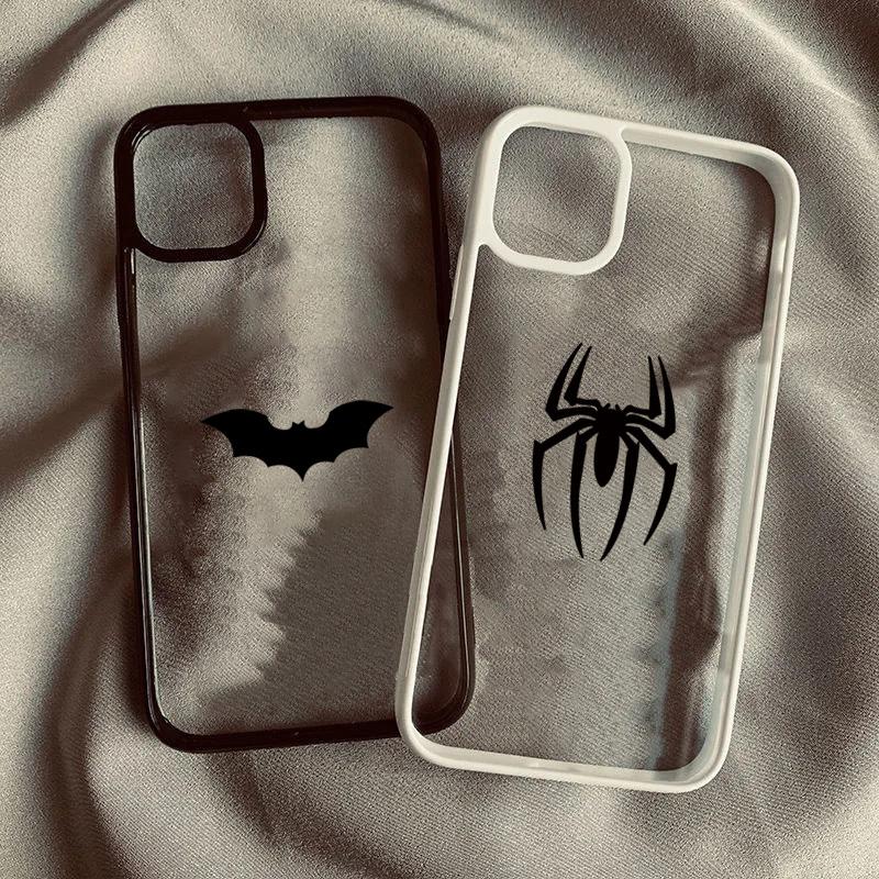 Case For Samsung Galaxy A06 A16 A54 A35 A15 A55 A52 A34 5G S24 S23 S22 Ultra S24 FE S25 Bat Spider Pattern Shockproof Cover