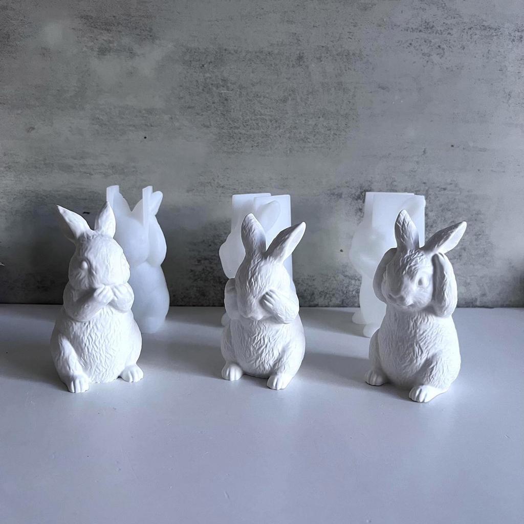 Силиконовая форма с дизайном пасхального кролика, функциональная силиконовая форма для изготовления пасхальных поделок и сувениров