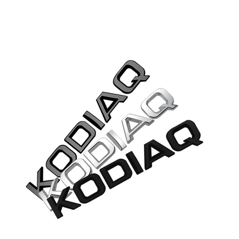 ZDVK6 Car Emblem Metal Badge Logo Body Decals Sticker For Skoda KODIAQ Glossy Black Matte Black Auto Accessories