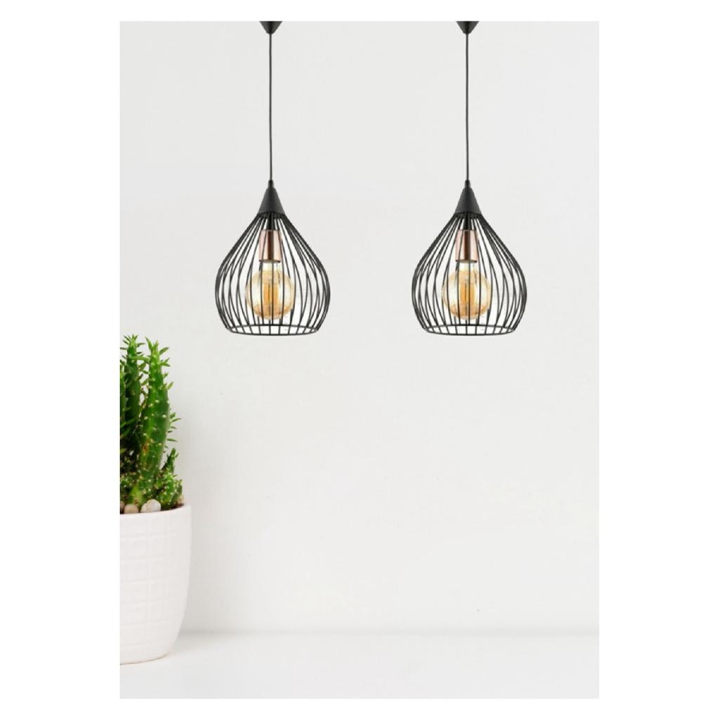 2 шт., груша, черная подвесная лампа для гостиной, кухни, ванной комнаты, спальни, детской комнаты, прихожая, люстра