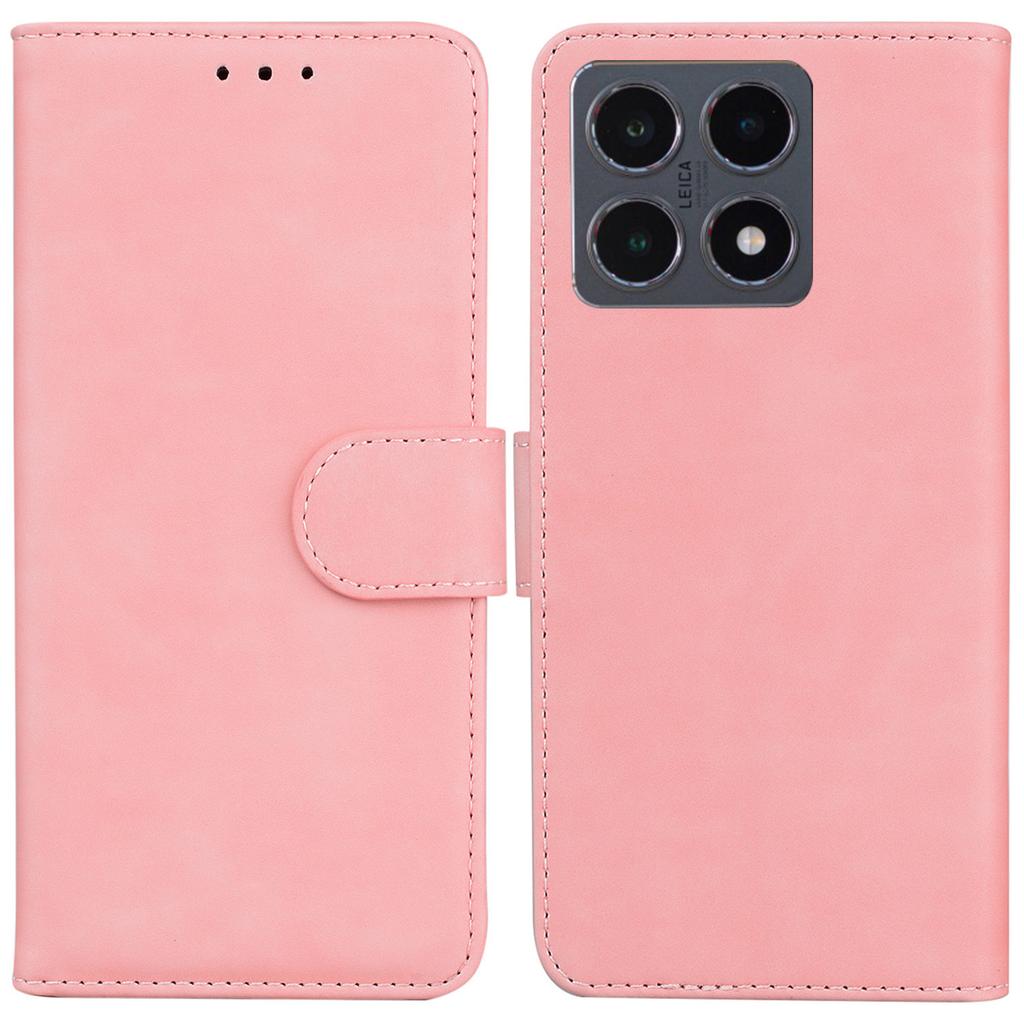 For Xiaomi 15T Case Solid Color Leather Wallet Phone Cover