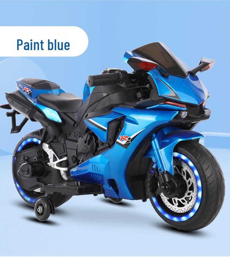 Детский двухместный перезаряжаемый двухколесный электромотоцикл с музыкой