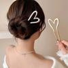 Металлическое сердце женские заколки для волос вилки для волос палочки для волос элегантные U-образные заколки зажимы головной убор женские аксессуары для волос головной убор