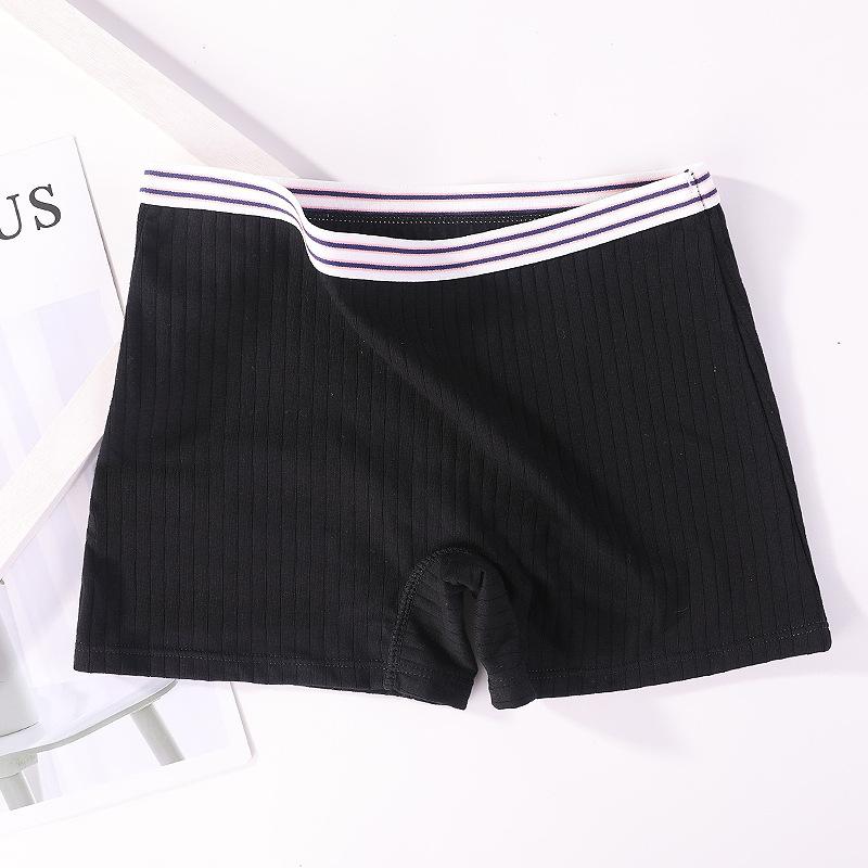 Большие размеры женские дышащие полосатые однотонные простые бесшовные трусы-боксеры