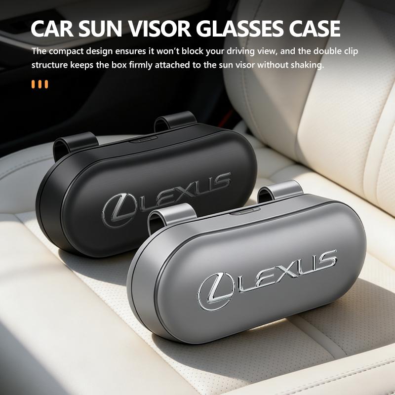Car Sun Visor Sunglasses Glasses Case Glasses Holder Clip Box For Lexus CT ES GS NX IS250 RX350 IS200 LX570 UX250h CT200hOQ9