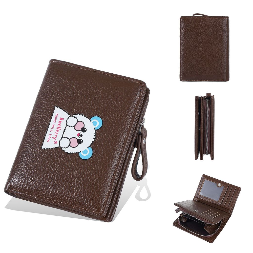 Ladies Wallet With Cartoon Pu Material For Daily Use And Card Storage