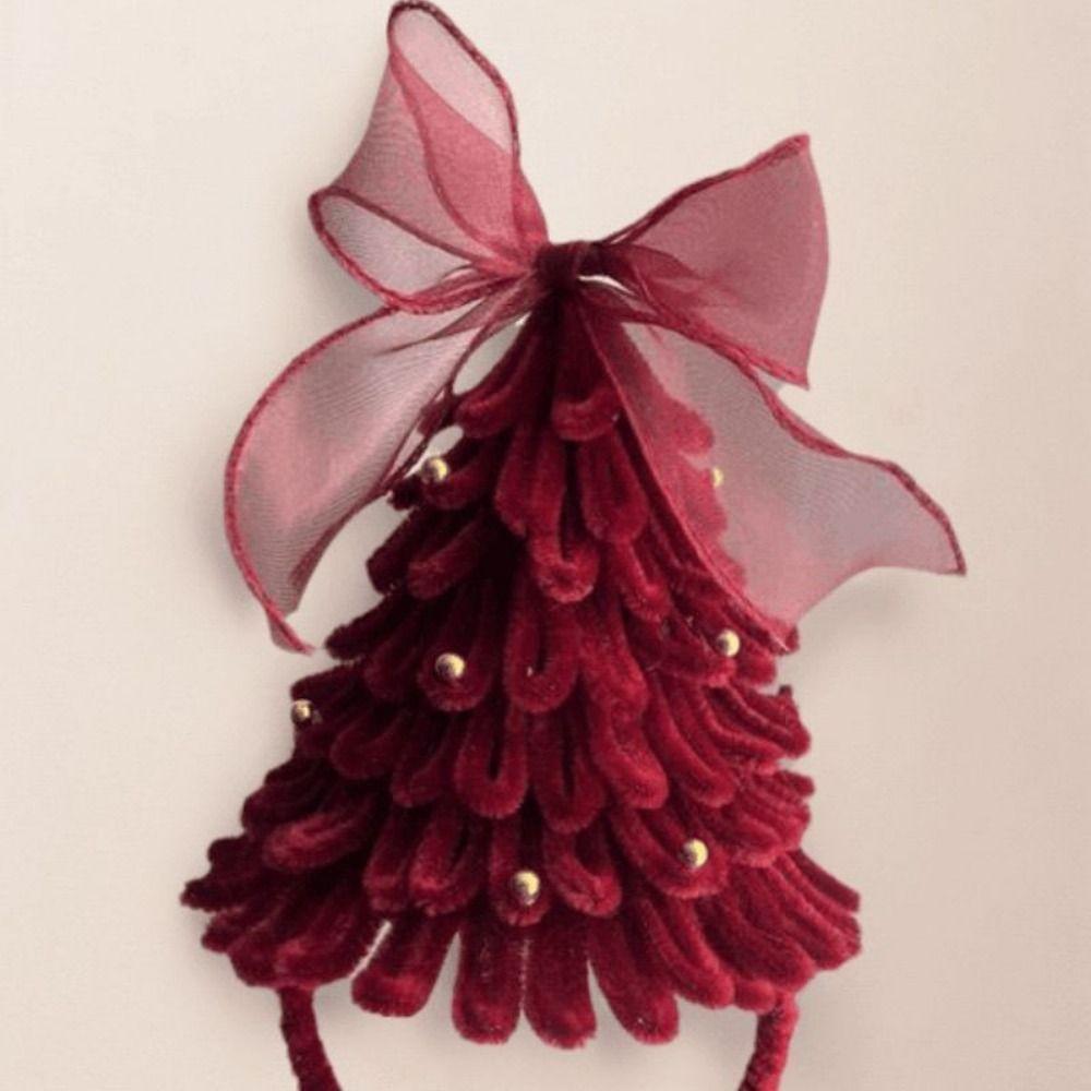 Christmas Tree Xmas Tree Material Pack Face Washing Christmas Tree Hair Hoop Material Women