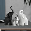 3 Pieces Elephant Sculptures Office Living Room Gift Home Decor Collectible Family