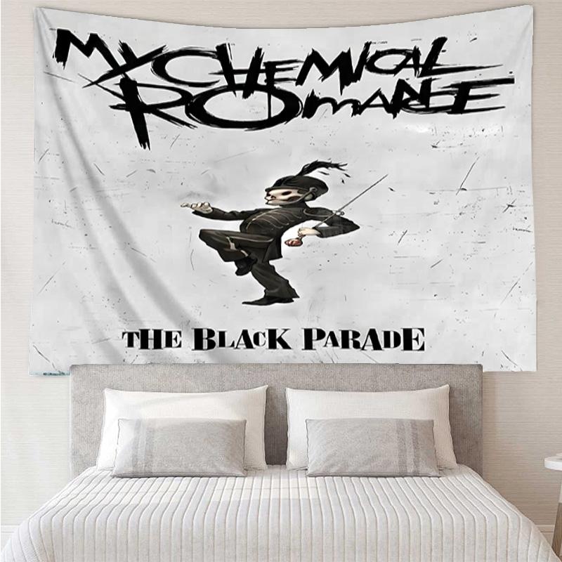 My Chemical Romance The Black Parade Tapestry for Bedroom Aesthetic Classroom Tapestries Wall Hanging for Living Room Dorm Office,Ideal Creative Gift