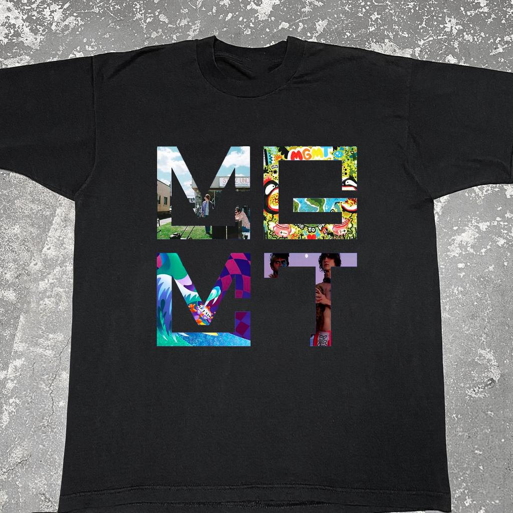 MGMT Albums Short Sleeve Black Tee T-Shirt Unisex All Size S To 5XL