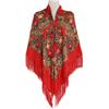 Russia  Ukraine  Xinjiang Ethnic Style  Large-size Women's Shawl  Tassel Scarf  Autumn and Winter Retro Printed Big Scarf