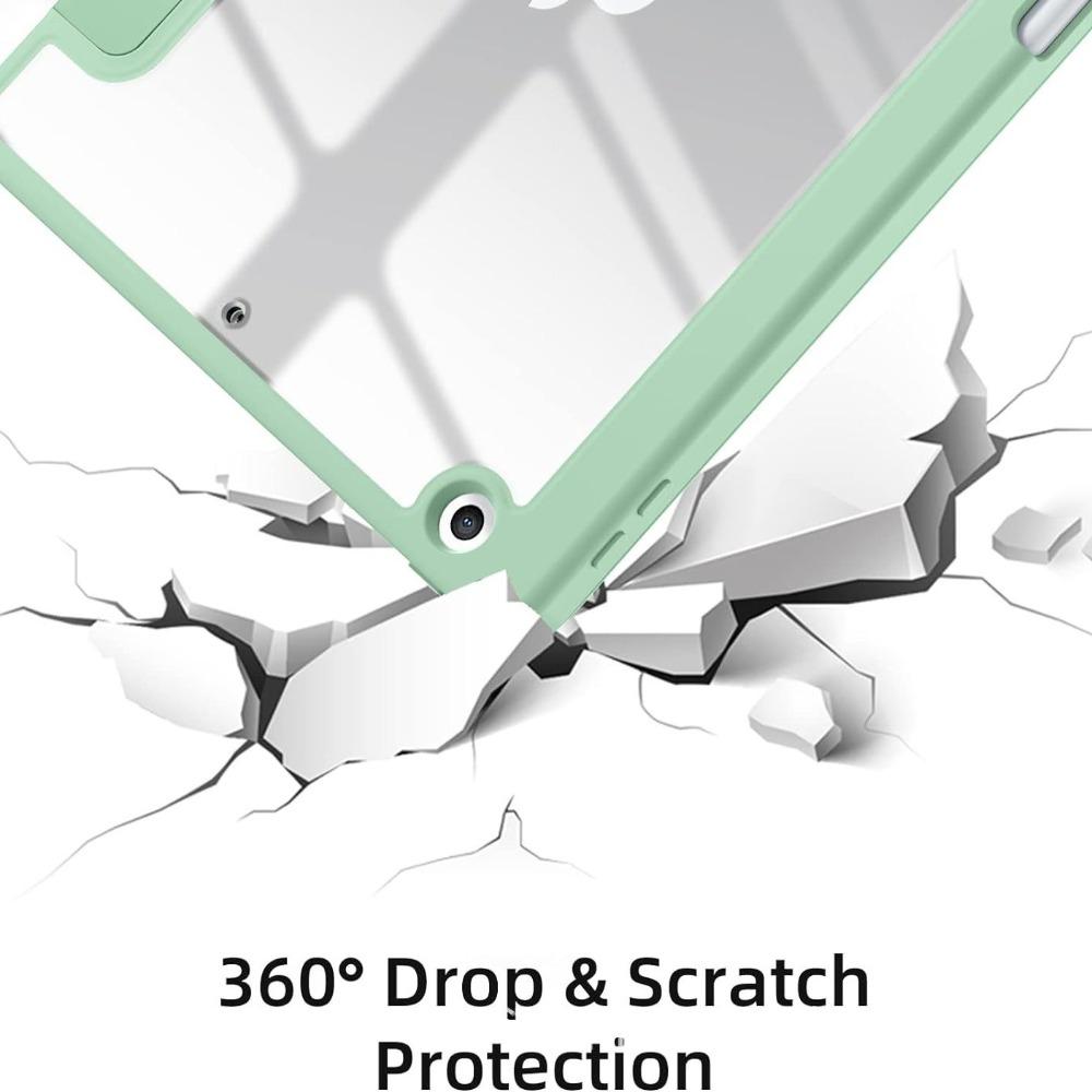 Чехол для iPad Pro11 2024 Air13 с прозрачным держателем для карандаша, трехскладной подставкой, кожаной обложкой Pro13