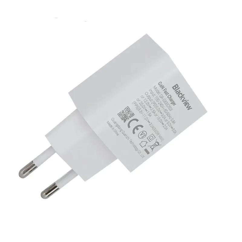 Original For Blackview BV8800 BL8800 BL8800pro BV7100 Oscal S80 BL5000 EU Plug 33W Travel Fast Charger Connector Type C Cable