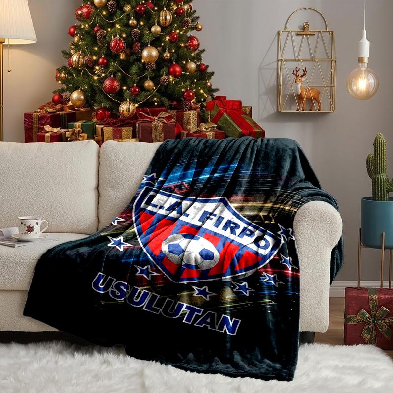 Firpo Soccer Crest Blanket Lightweight Ideal Bedding Blanket Perfect for Travel, Camping, Living Rooms, Offices, Sofas, Fan Christmas gift