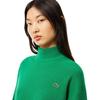 Lacoste Женский/Дамский Пуловер из Кардной Шерсти с Высоким Воротником и Свободным Кроем