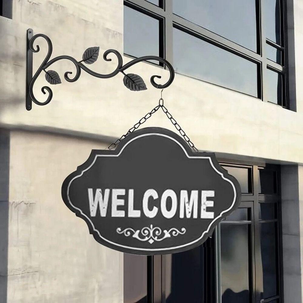 Iron Garden Plant Hanger Hook Black Flower Pot Hook Holder Decorative Wall Mounted Plant Hanger