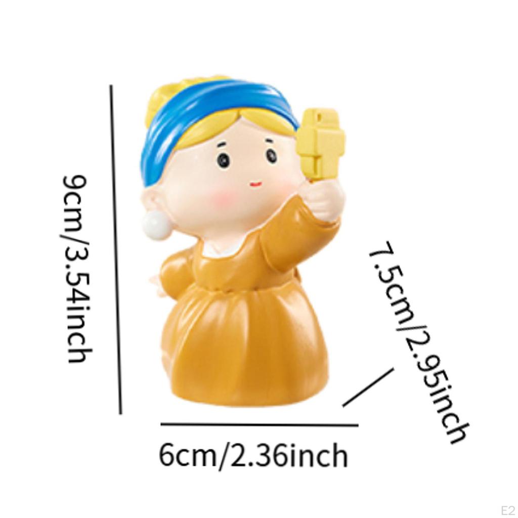 Фигурка девушки-жемчужины, украшение для рабочего стола, случайный дизайн, коробка, игрушка для мальчиков и детей