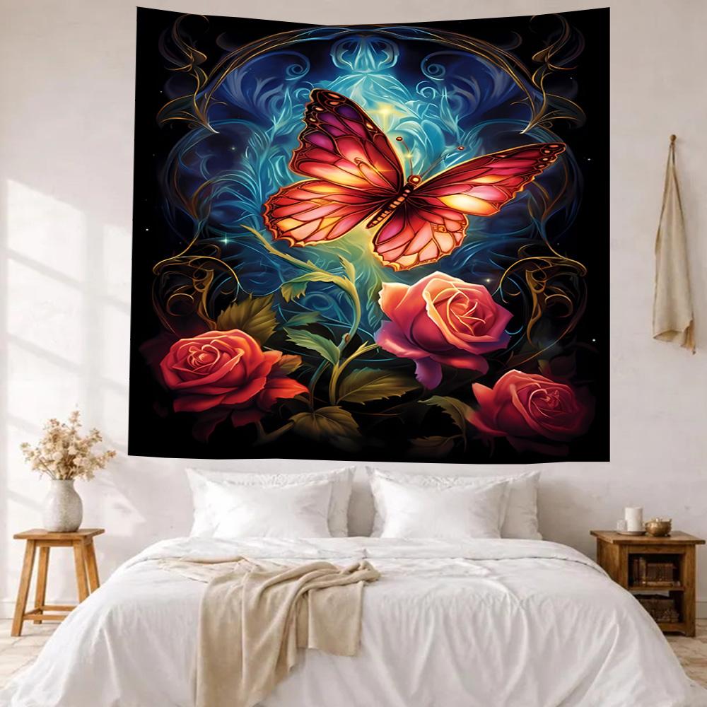 Butterfly Dream Catcher Wall Decor Tapestry Art For Pet Memorial Birthdaywedding Party Backdrop Family Gift