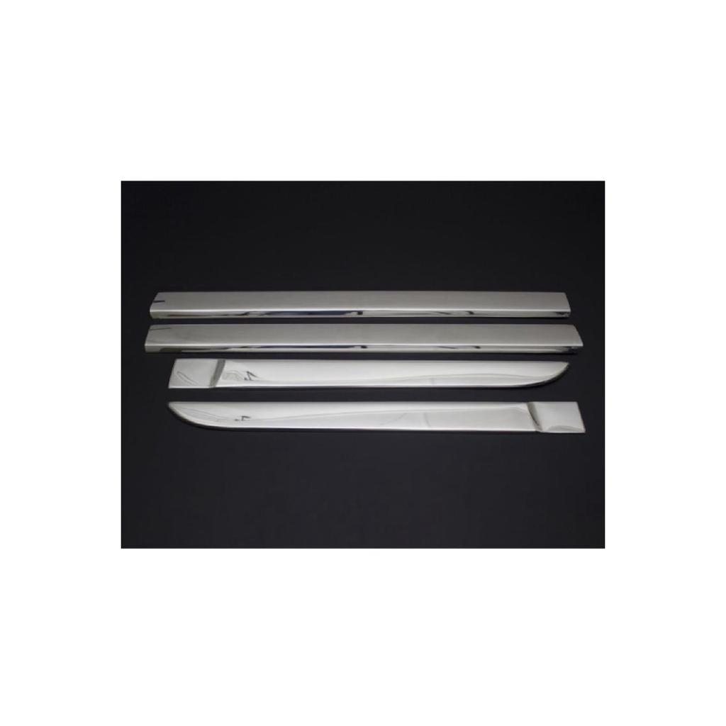 Для Renault Megane 2 хромированная накладка боковой двери, 4 шт.. В период 2002-2009 гг. P.steel (широко-длинный)