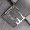 [Pre-Owned] Baguette Silver Buckle Logo FF Pattern Leather Shoulder Bag - Excellent #17E4MOS