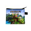 Minecraft zipper coin purse polyester printed children's small purse student portable storage bag