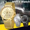Quartz Watch For Men Stainless Steel Wristwatch Luxury Business Clock Waterproof Luminous Date Chronograph With Box