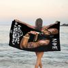 1pc Rapper2 Beach Towel with Custom Name, Beach/Swimming/Bath/Picnic/Camping Towel, Suitable for Seaside Beaches