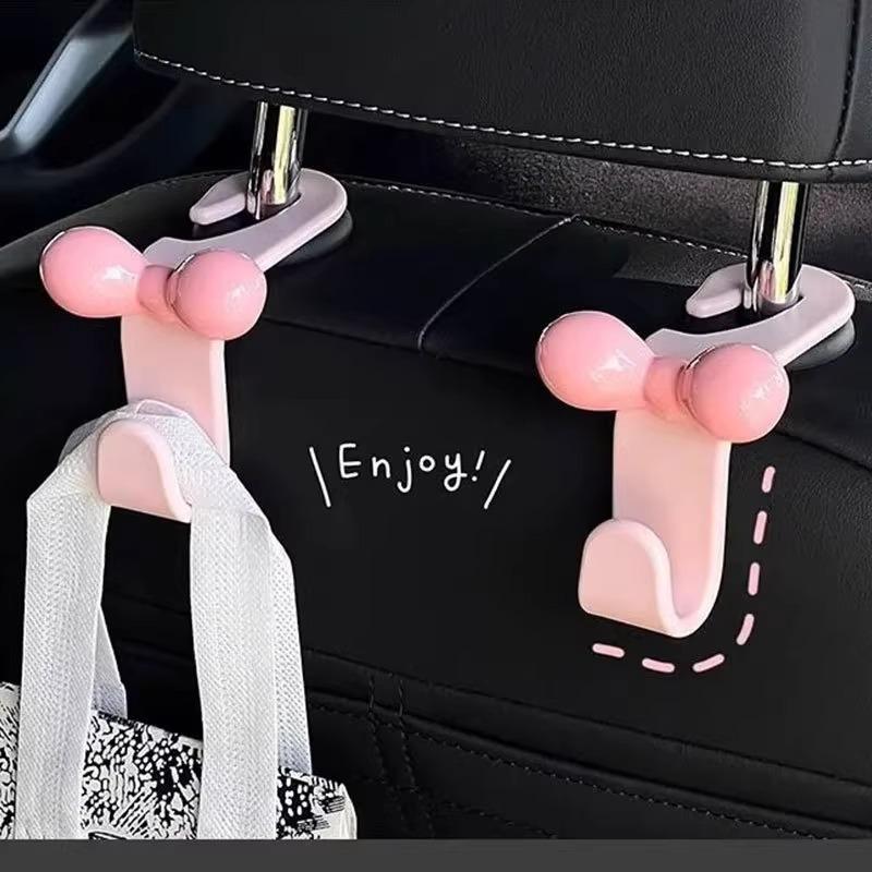 Bow Shaped Car Hook, Pink Car Storage Bag Hook