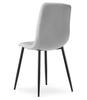 Libra Chair - Light Gray Fabric / Black Legs X 4