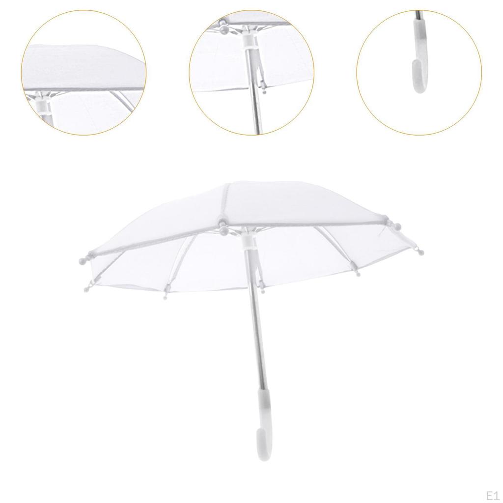 Dollhouse Miniature Umbrella Cute Parasol Decor Decorative Kids Children Toy Sunny Rainy