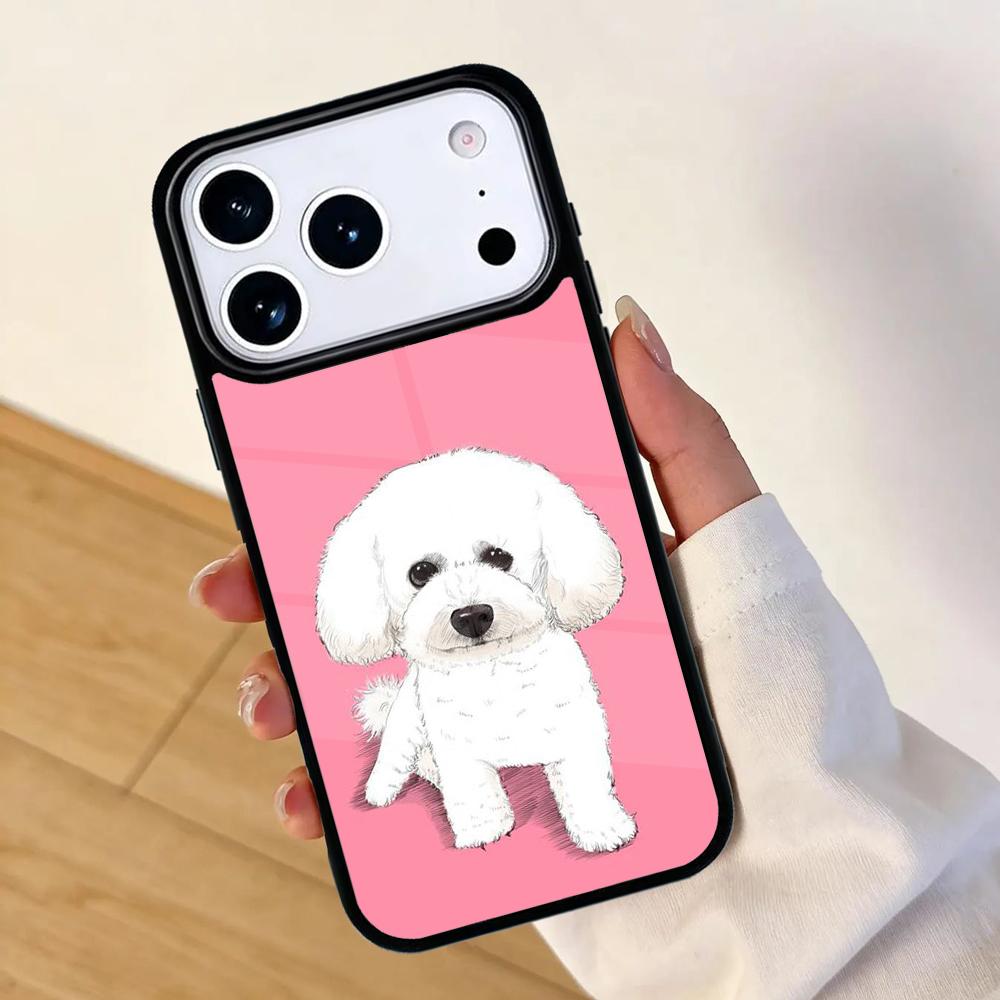 Bichon Frise Dog Puppy PRINT Mobile Phone Case for IPhone 17 AIR 16pro Max 15 14 13 12 11 Bumper Cover