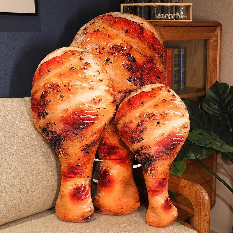Имитация куриной ножки в стиле реальной еды, подушка для комнаты, декоративная мягкая, высокого качества, для подарков на день рождения, сумка-подвеска