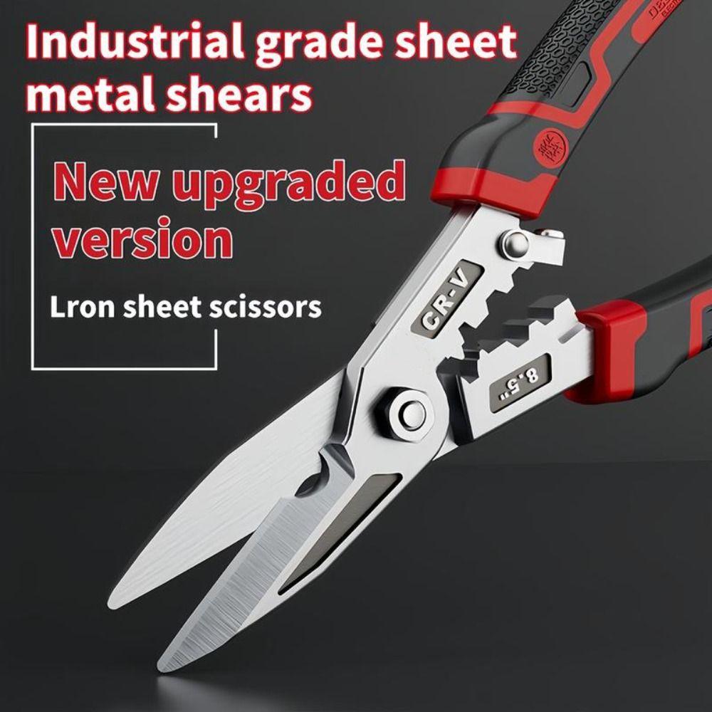 Heavy Duty Iron Shears for Cable Iron Wire Cutting Stripping Crimping Hand Tool