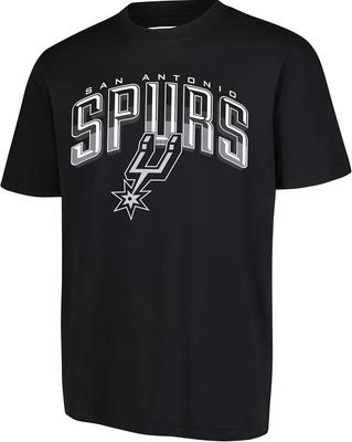 Мужская футболка San Antonio Spurs НБА, с изогнутым плекси-принтом, с коротким рукавом, размер L, черная
