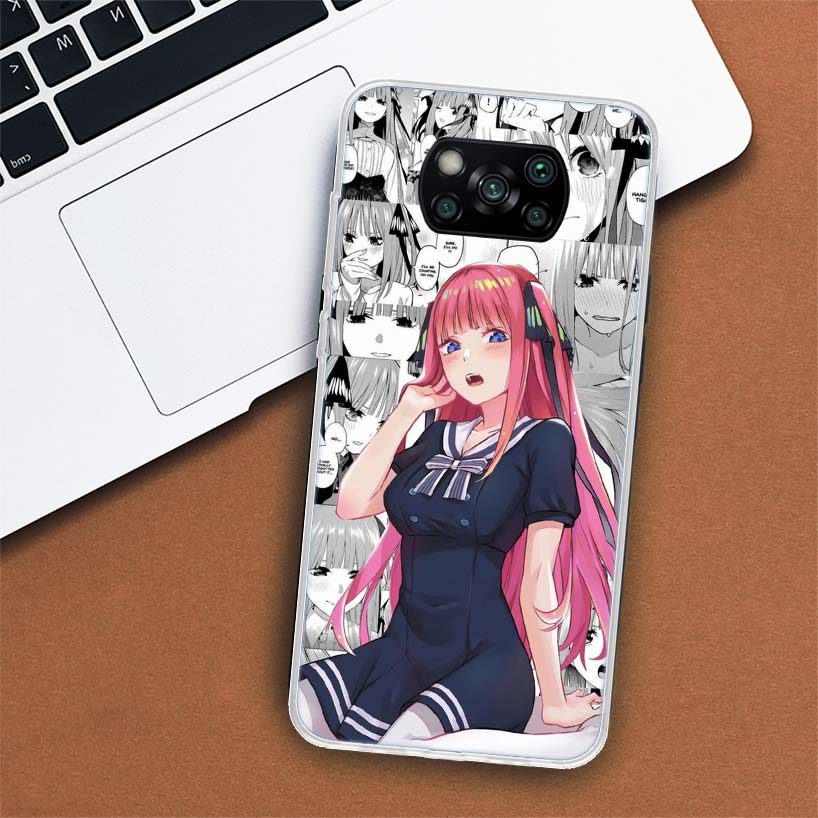 Аниме чехол для телефона Nino Nakano для Xiaomi Poco F7 Ultra X7 X6 Pro X5 Redmi 15 15C 13 13C 12 12C 10 10A 10C 9 9A 9C 9T Оболочка Poco X