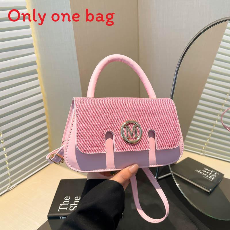 Korean Style Retro Pu Shoulder Bag With Contrasting Design For Streetwear Fashion