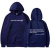 Women's Letter Print Hoodie with Kangaroo Pocket and Drawstring