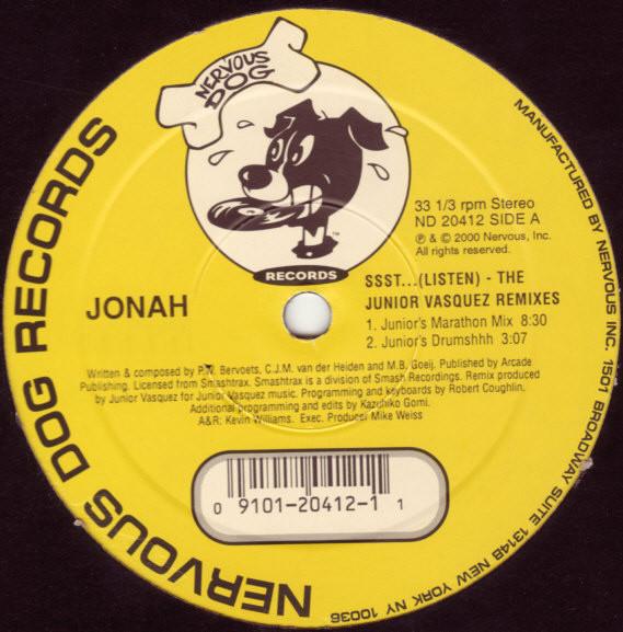 12-дюймовая пластинка JONAH SSST... Слушать The Junior Vasque ND20412 Nervous Dog Rec 2000 US Танцевальная Электроника Б/У