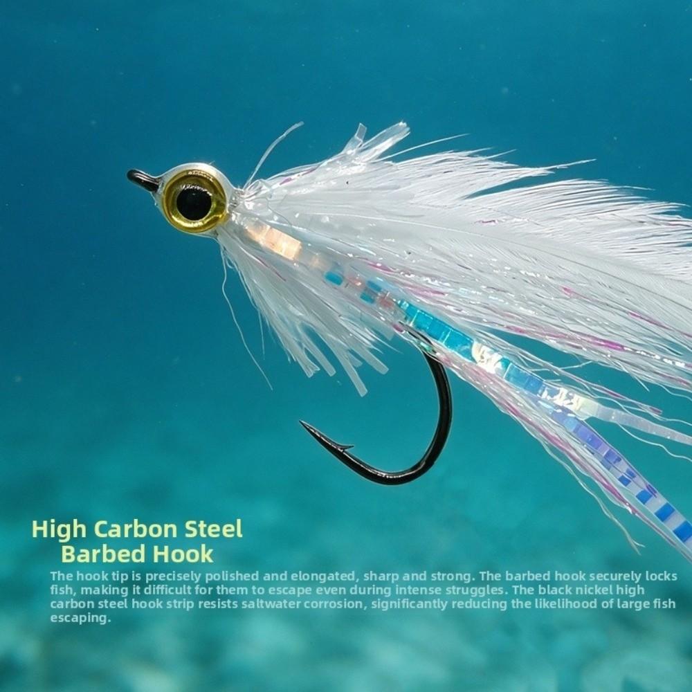 4pcs Lightweight Streamer Fly Lure Long-Lasting Fishing Flies Set Fly Fishing Lure River Fishing