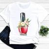 Women T-shirts Nail Art Lovely Spring Short Sleeve Ladies Fashion Casual Clothing Cartoon Clothes Female Tee Graphic Tshirt