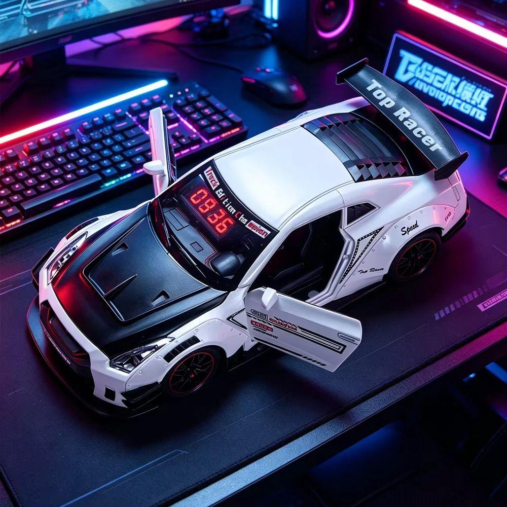 Rechargeable Sports Car Alarm Clock LED Display Car Model Clock Supercar Alarm Clock Home Decor
