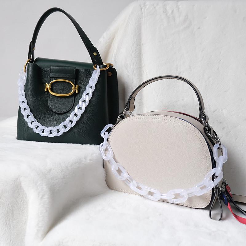Новая модная женская сумка, аксессуар, цепочка, съемный сменный белый прозрачный ремешок, женская сумка на плечо, сделай сам, полимерная сумка, милая цепочка