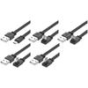 USB на USB 5-контактный плоский силиконовый кабель для зарядки, угловой разъем, тонкий гибкий шнур для телефона, планшета, камеры