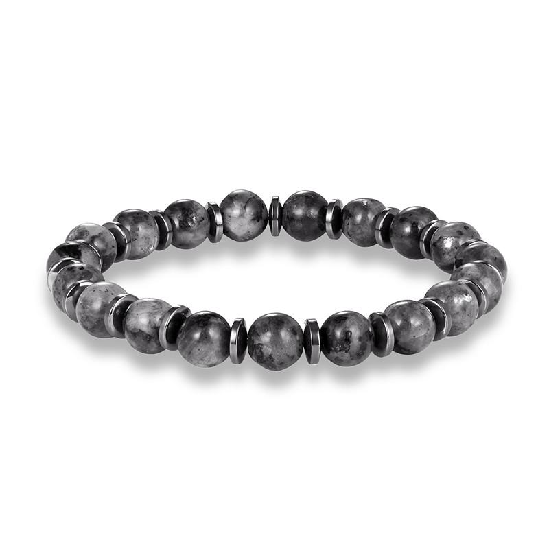 Мужские браслеты из гематита European Health для похудения женские бусины из натурального камня Браслеты Punk homme Ювелирные изделия Подарки Pulseira Masculina