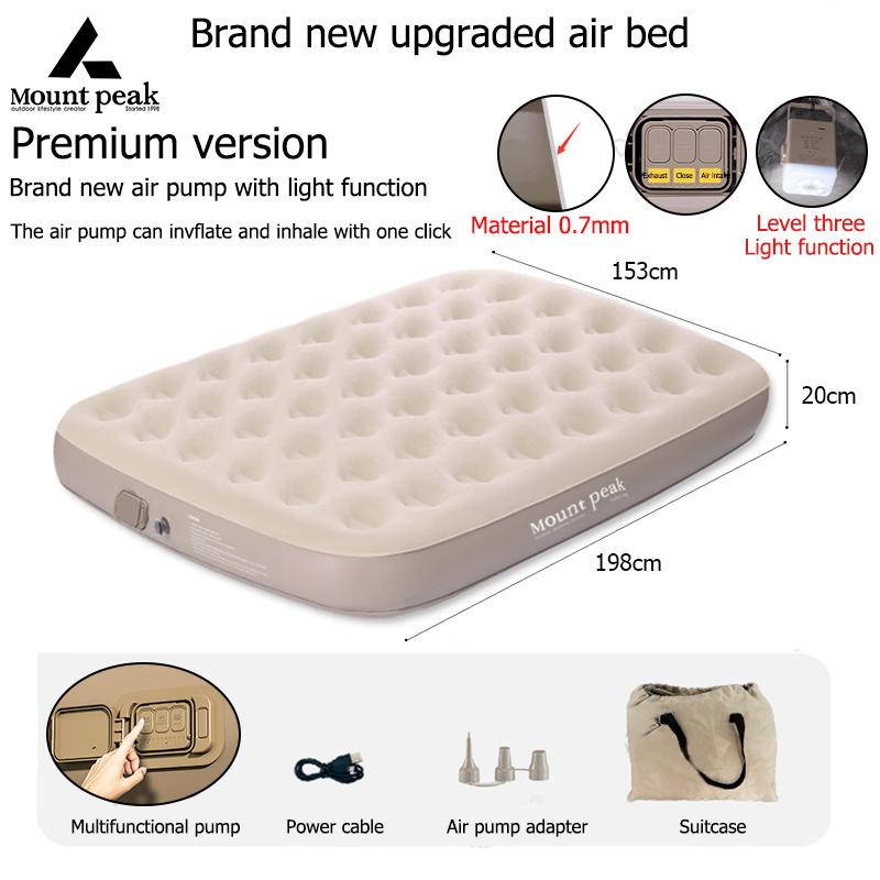 Внутренний надувной матрас Glamping Mats ПВХ надувной спальный матрас роскошный 2-местный кемпинговый коврик со встроенным насосом утолщенный коврик