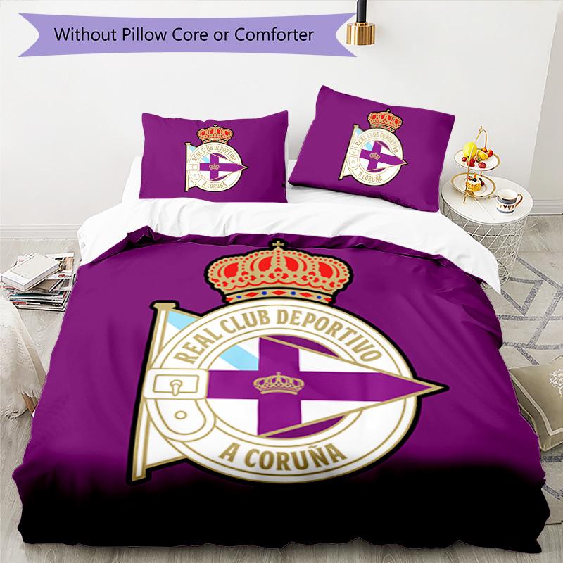 Deportivo La Coruna Pattern Bedding,Quilt Set Quilt Cover Pillowcase Home Birthday Gift (1*duvet cover+2*pillowcase,without core)