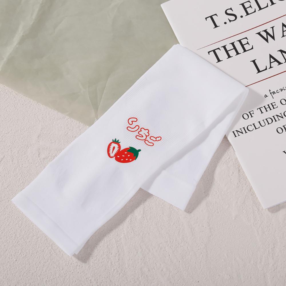 Golf Fruit Avocado Women Strawberry Ice Silk sleeve Cooling Sleeves Sun UV Protection Arm Sleeves