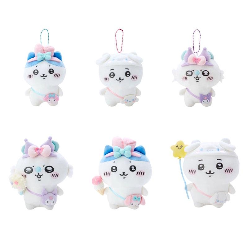 Chikawa Yukikawa Dog Self-mocking Bear Plush Toy And Hanging Decoration Cute Animal Design Pp Cotton Stuffed 20cm Teddy Bear 10cm Pendant