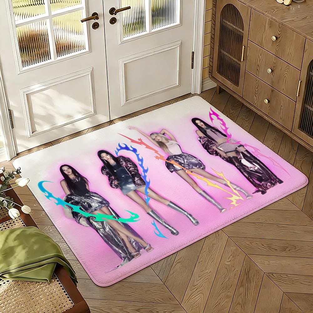 Kpop Lemonade Music Floor Mat Soft Thickened Absorbent Non-Slip Bedroom Living Room Door Mat Home Decor Flannel Rugs