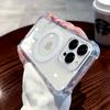 Противоударные прозрачные чехлы для телефона Magsafe для Apple iPhone 14 13 12 11 15 Pro Max Plus Магнитная беспроводная зарядка Чехол Аксессуары